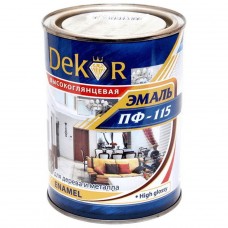 Эмаль ПФ 115 белая 0,8 кг DEKOR   КК