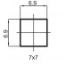 Кран-букса (вентил. гол.) 1/2 CROSS квадрат 7*7  664026