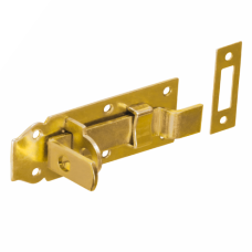 Задвижка дверн. WZW 120 120х50х5.0 с выгнутым ригелем  желт. (10)